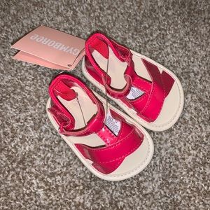 Pink baby sandals